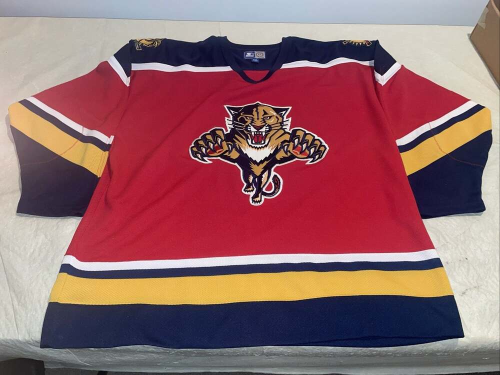 Florida Panthers Starter Jersey Mens Xxl Red Sewn Clean 90s Vintage Sewn Crest